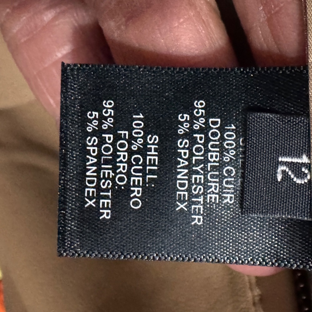 Doncaster Tan Leather Jacket cost size 12 - Picture 8 of 9